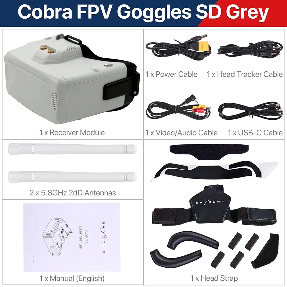 SKYZONE Cobra S X SD FPV نظارا - مراجعة Skyzone Sky04O Pro Fpv Goggles وسعره